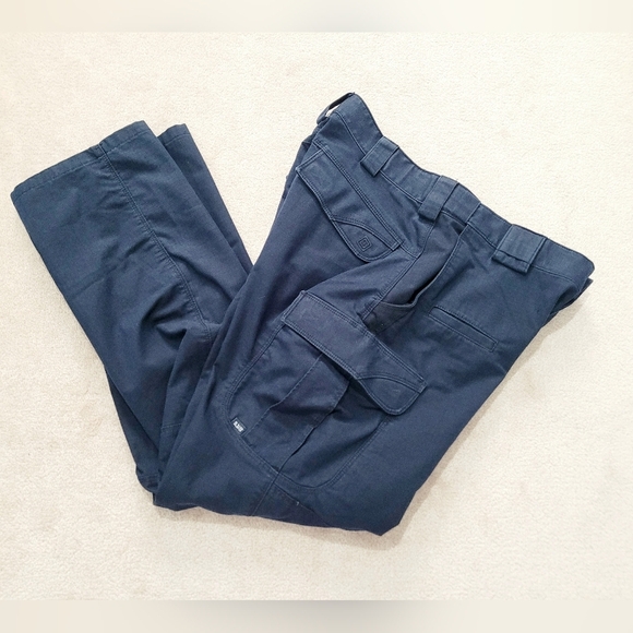 5.11 Tactical Unisex Pants 32x32 Navy Blue Cargo Style Utility Workwear - Picture 5 of 7
